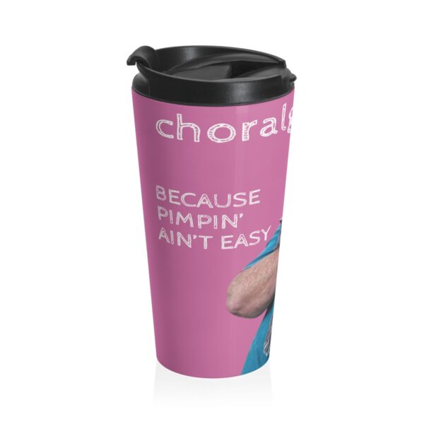 Choral Gigalo Pink Stainless Steel Travel Mug - Image 3