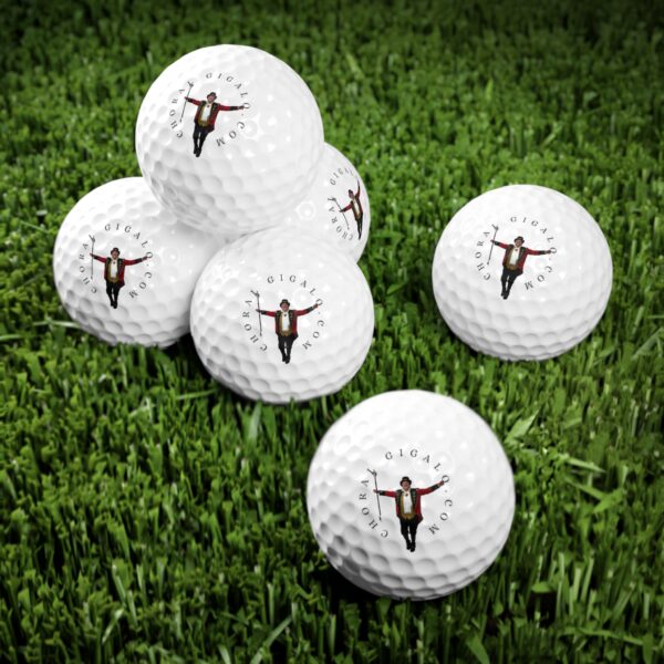 Choral Gigalo Golf Balls Set - 6pcs with Fun Designs - Image 3