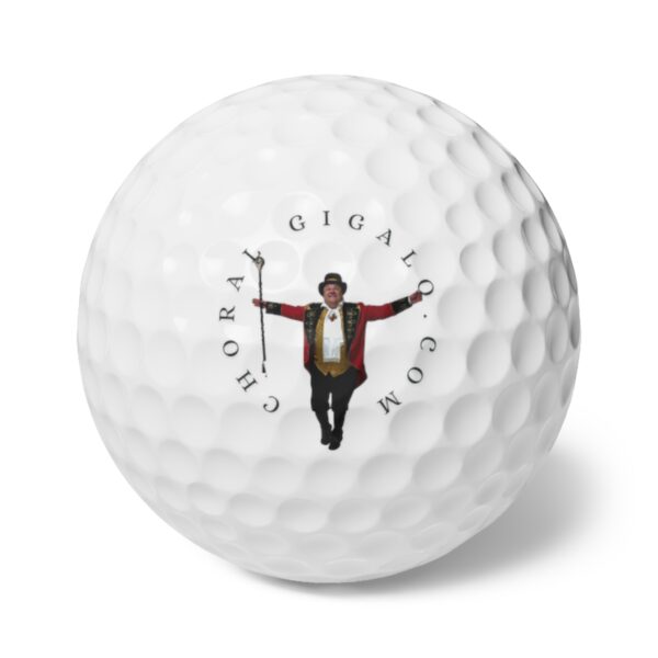 Choral Gigalo Golf Balls Set - 6pcs with Fun Designs